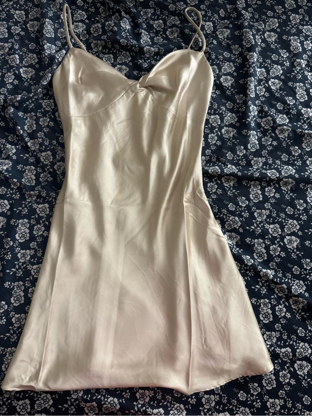 Satin Slip Dress in Champagne - Women